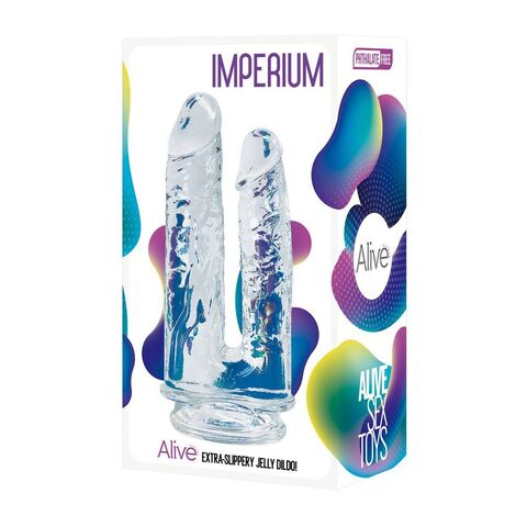 Фаллоимитатор двойной Imperium Jelly Dildo прозрачный