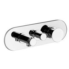 Gessi Cono 45038#031 Встраиваемый однорычажный смеситель на 2 выхода с перекл., ручным душем с держателем и выводом воды (внешние части), цвет: хром фото