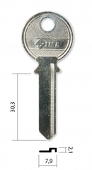 Заготовка английского ключа TRI-11i TR7 TL3R TRC65L 10352 КНР