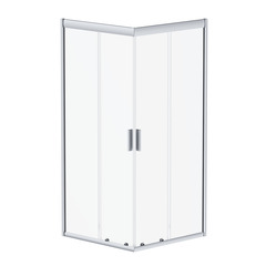 Damixa DX35WG-403-090MT Душ. огр.Skyline Square  90х90x190. профиль мат. хром. стекло прозрачное.ручка New фото