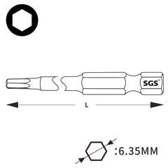 Бита шестигранная HEX 2,5 х110мм S2 1шт SGS 63110-H2.5