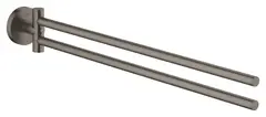 Держатель для полотенца GROHE Essentials двойной, поворотный, тёмный графит матовый (40371AL1)