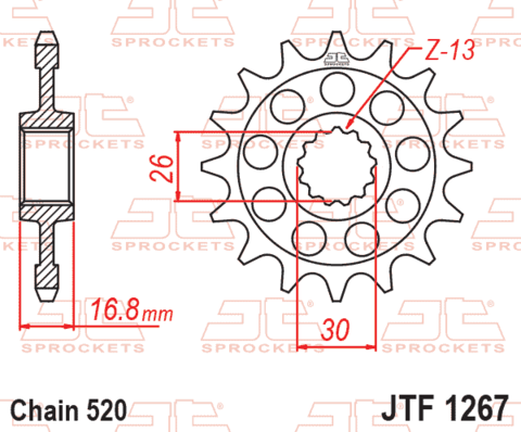 Звезда ведущая JTF1267 16