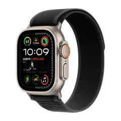Умные часы Apple Watch Ultra 2 (2024) GPS + Cellular, 49mm, Natural Titanium Case with Black Trail Loop M/L, (Черный)