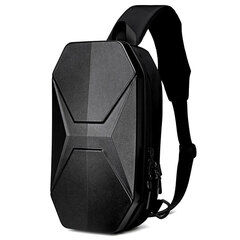 Рюкзак слинг Ozuko 9509 черный однолямочный городской с USB зарядкой
