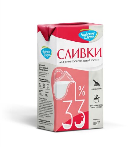 Сливки «Чудское озеро» 33%  1 л (М)