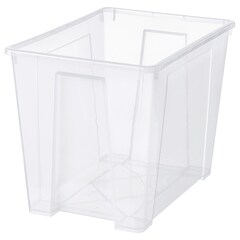 Контейнер IKEA SAMLA (САМЛА), Прозрачный, 56x39x42 см, 65 л