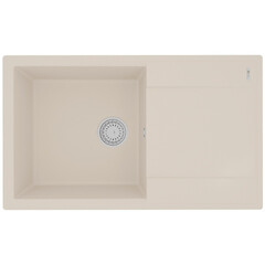 Lemark 9910036 Кухонная мойка Lemark IMANDRA 840 врезная прямоугольная с крылом из кварцгранита цвет: Шампань фото