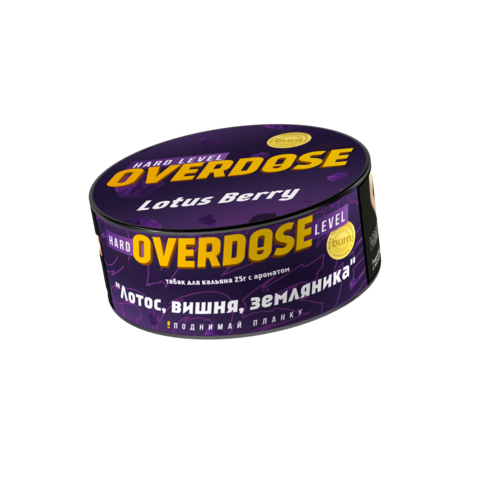 М. Табак для кальяна Overdose Лотос, вишня, земляника, 25 г