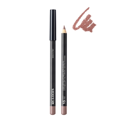 Карандаш для губ стойкий с маслом жожоба тон 15 light pink Италия RELOUIS