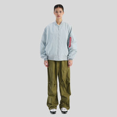 Бомбер Alpha Industries Logo L-2B Hunter Relaxed Mist (Серо-Голубой)