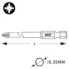 Бита PZ2х127мм S2 1шт SGS 63127-6.0-PZ2