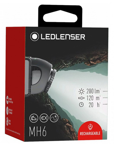 Фонарь налобный Led Lenser MH6 черный лам.: светодиод  200lx (501512)