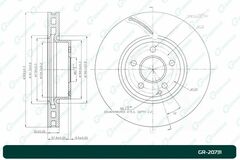 Диск тормозной вентилируемый G-brake  GR-20731