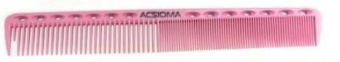 Acsioma Расческа рабочая с разделительным зубцом 18 см розовая