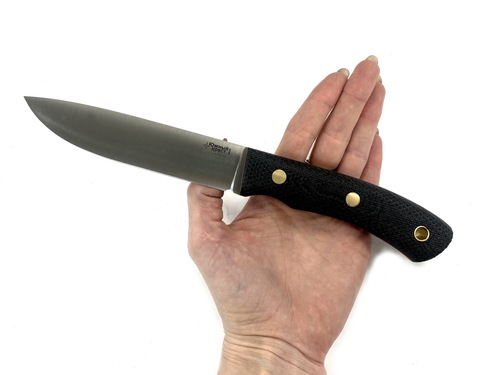 Нож Praiter, N690 конв., микарта черная, 246.2162
