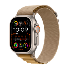 Умные часы Apple Watch Ultra 2 (2024) GPS + Cellular, 49mm, Natural Titanium Case with Tan Alpine Loop S, (Песочный)