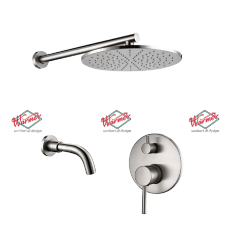 Душевой комплект Warmer Brushed Chrome Line Gl-200150 8D