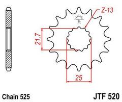 Звезда передняя JT JTF520.15 SUZUKI DL650 V-STROM / SV650 / GSF650