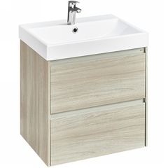 Roca Ona A857613512 Тумба под умывальник подвесная, 2 ящика, 585x450x565 мм, светлый дуб фото