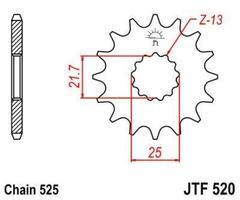 Звезда передняя JT JTF520.15 SUZUKI DL650 V-STROM / SV650 / GSF650