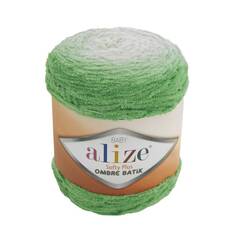 ALIZE "SOFTY PLUS OMBRE BATİK", 100% микрополиэстер, 500 гр. 600 м, Зеленый