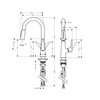 Hansgrohe Talis M51 72815000 Смеситель для кухни с выдвижным изливом и лейкой