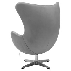 Кресло EGG CHAIR серый, искусственная замша