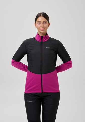 Женская куртка для лыж и бега зимой Nordski Hybrid Pro 2.0 fuchsia-black