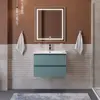 BelBagno KRAFT 39-700/390-2C-SO-AO База под раковину подвесная с фрезерованными ручками по всей длине фасада с 2 выкатн. ящ., Голубой Мат.,700x395x500