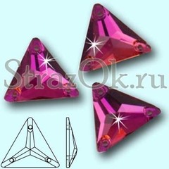 Стразы пришивные Треугольники Фуксия ,Vitrail Fuchsia, Triangle купить оптом