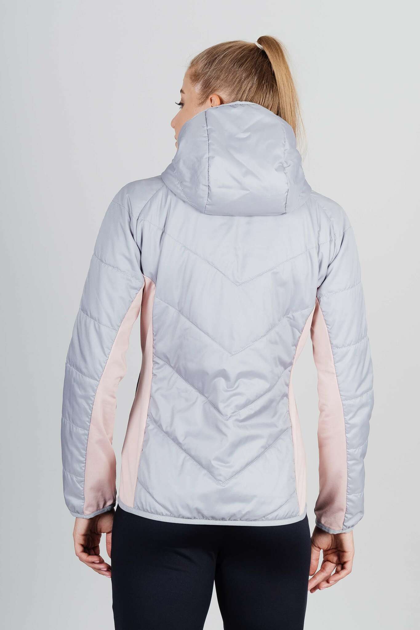 Женская тренировочная куртка с капюшоном Nordski Hybrid Warm grey - 6