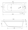 Cezares ECO-120-70-40-W37 Акриловая ванна 120x70, цвет: белый