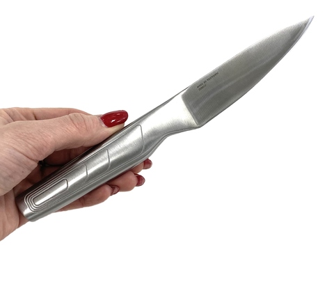 Кухонный овощной нож TuoTown Kerwin 9 см, сталь German 1.4116, рукоять Stainless steel, арт.253512