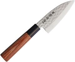 Фото Нож кухонный Kanetsune Ko-Deba 105 мм, сталь DSR1K6, рукоять pakka wood