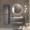 Cezares ECO-750-2C-SO-GR-P Тумба под раковину, цвет: графит