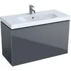 Geberit Acanto 500.616.JK.2 Тумба под раковину, 89x53.5x41.6, темно-серый / лакированный матовый, темно-серый / глянцевое стекло
