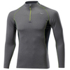 Термобелье рубашка Mizuno Merino WooL H/Z мужская grey - 1