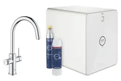 GROHE Blue Red in One 31852000 Смеситель для кухонной мойки с системой охлаждения, нагревания и газирования воды, с Wi-Fi, хром фото