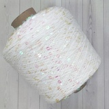Пряжа Shine Paillettes 63111 перламутр на белом