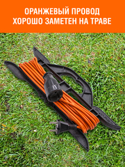 Удлинитель силовой на каркасе, 1 розетка, ПВС 2х0,75мм², 6А, 1,3кВт, б/з, 10м (Very) 89-0-011