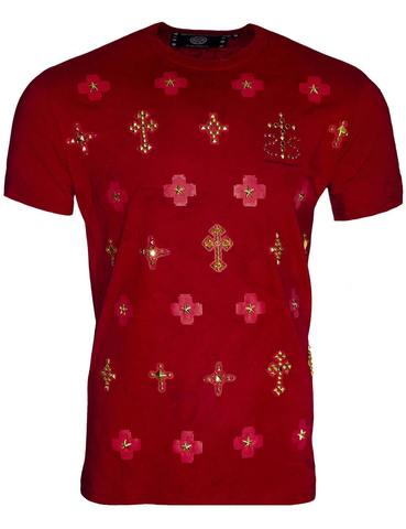 The Saints Sinphony | Футболка мужская BROCADE CROSSES RED AND GOLD TS3257 перед