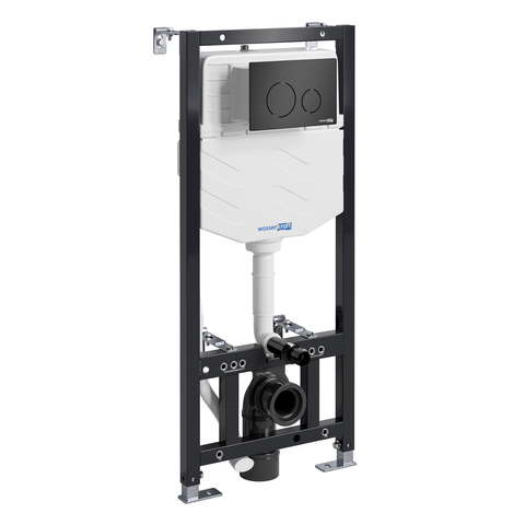 WasserKRAFT Aller 10TLT.010.ME.MB02 Инсталляция для унитаза с клавишей, цвет: чёрный