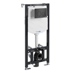 WasserKRAFT Aller 10TLT.010.ME.MB02 Инсталляция для унитаза с клавишей, цвет: чёрный фото