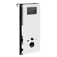 WasserKRAFT Abens 20TLT.010.ME.WH.MB01 Инсталляция для унитаза с клавишей, цвет: белый, чёрный фото