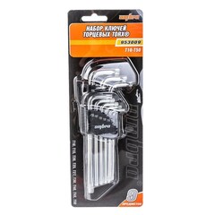 Ombra 953009 Набор ключей торцевых TORX® Т10-T50, 9 предметов 55371