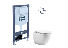 Aquatek SET Aquatek ГЕЛИОС INS23 SET Aquatek ГЕЛИОС INS23  (рама Aquatek Standard INS-0000023+ крепление KKI-0000002 +унитаз AQ1993T-00 ГЕЛИОС + с тонким сиденьем soft-close фото