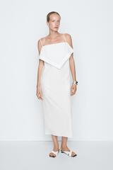 Massimo Dutti Платье миди - STUDIO, белый