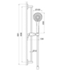 Newform Delta Zero 72256.58.061 Душевой гарнитур: штанга, ручной душ ABS, шланг 150 см, цвет: PVD copper bronze