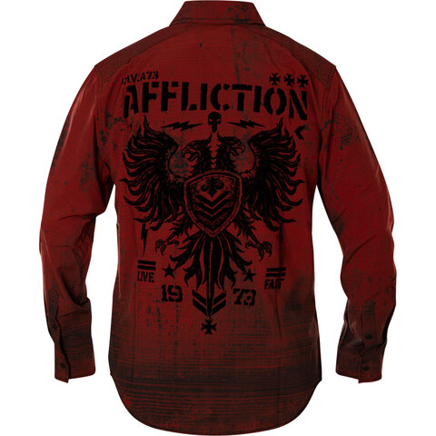 Affliction | Рубашка мужская Avalon 110WV909 сзади